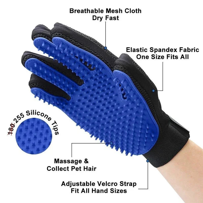 Silicone Pet Grooming Gloves.
