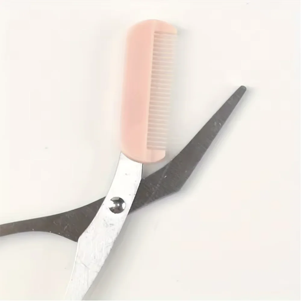 Stainless Steel Eyebrow Scissors with Comb