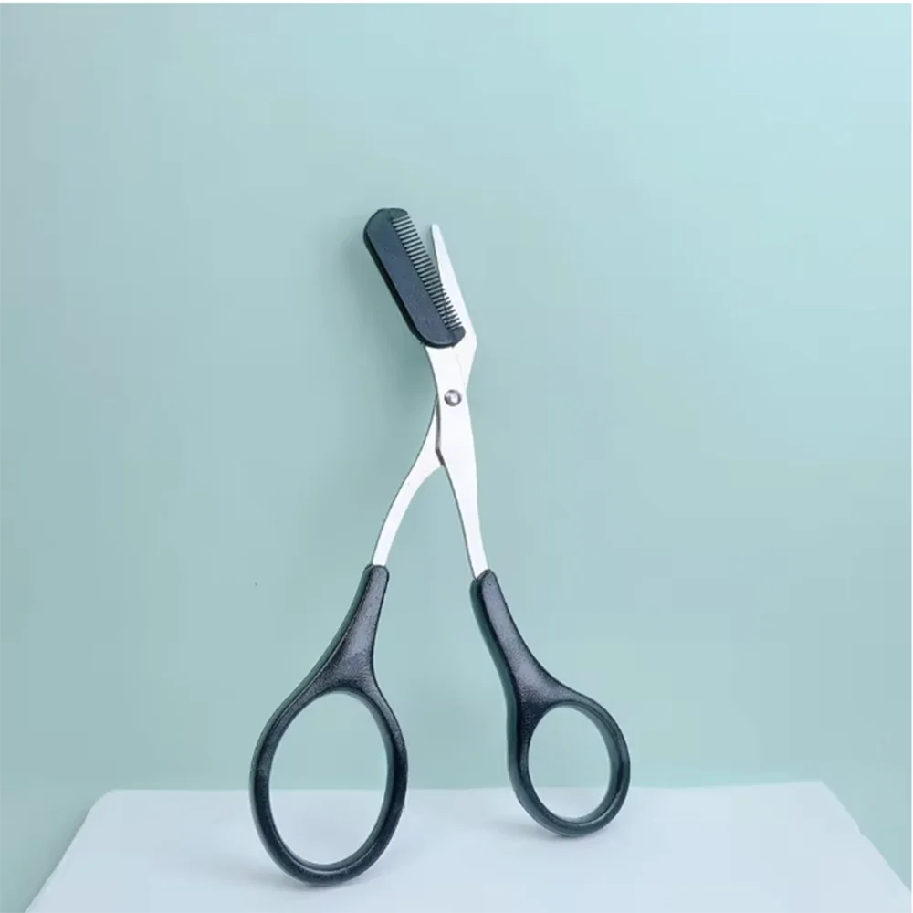 Stainless Steel Eyebrow Scissors with Comb