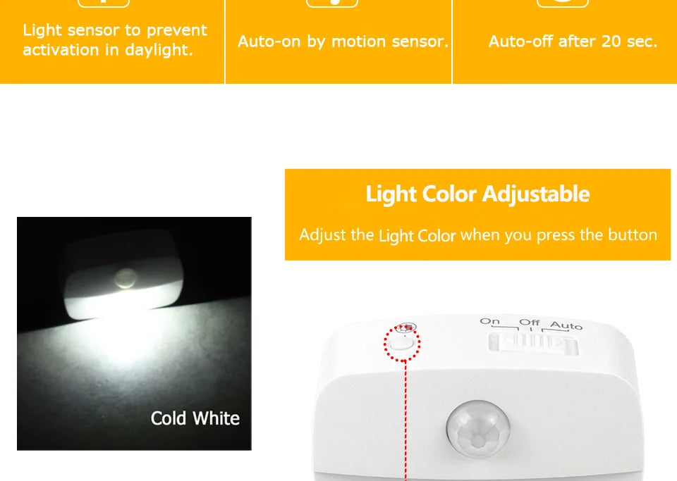 LED Night Light Motion Sensor Light