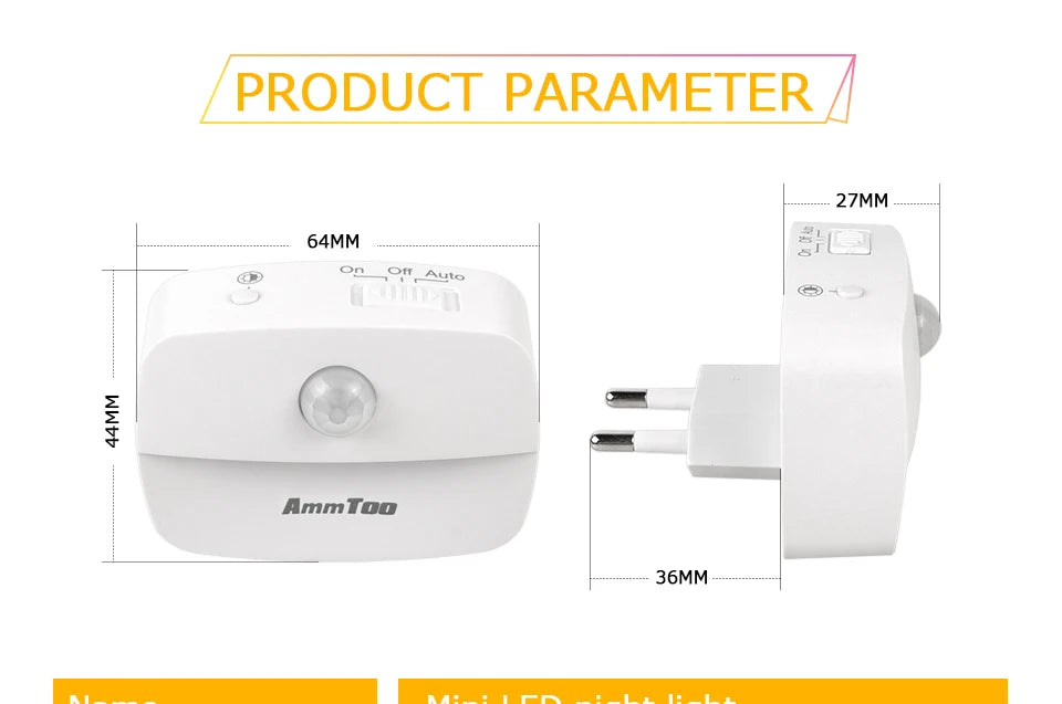 LED Night Light Motion Sensor Light